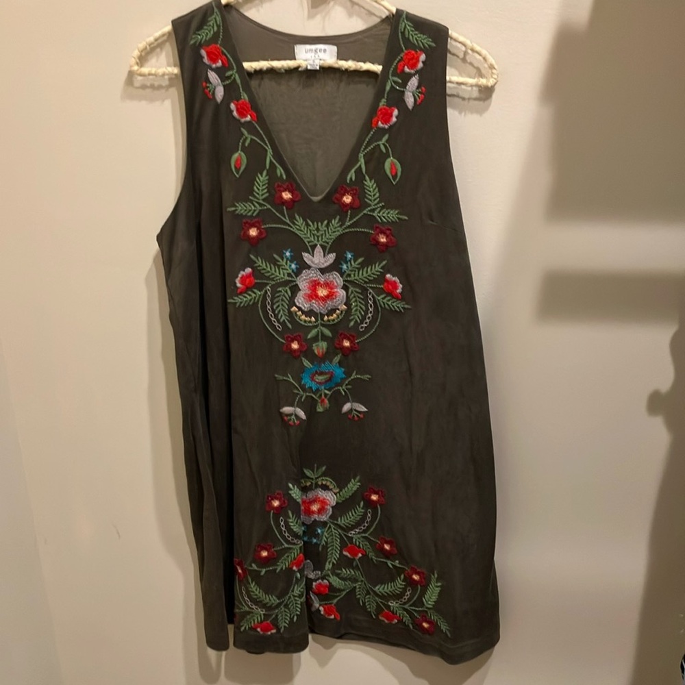 Olive Umgee Embroidered Tank Dress